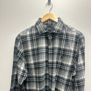 Men’s Ralph Lauren Button Down shirt. Black White Gray XL Slimfit Good Cond